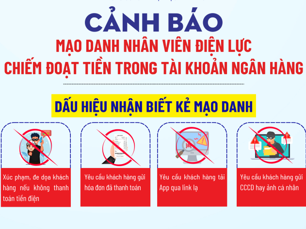 Cảnh báo tình trạng mạo danh nhân viên điện lực chiếm đoạt tiền trong tài khoản ngân hàng